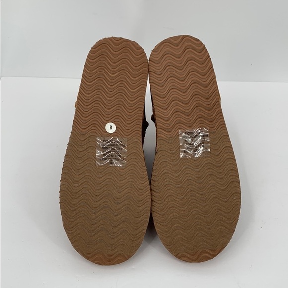 MIA Syndee faux fur lined ankle bootie boot shoe brown cozy warm fabric new 8 - Picture 6 of 6